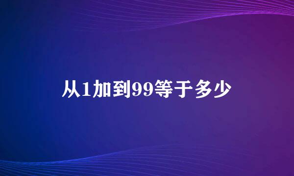 从1加到99等于多少