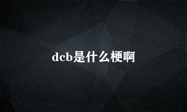 dcb是什么梗啊