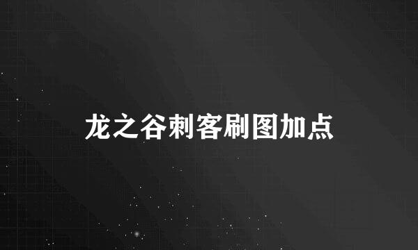 龙之谷刺客刷图加点