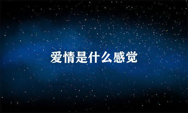 爱情是什么感觉