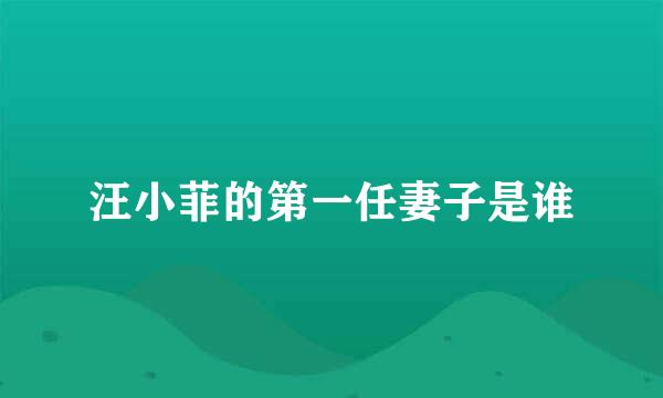 汪小菲的第一任妻子是谁