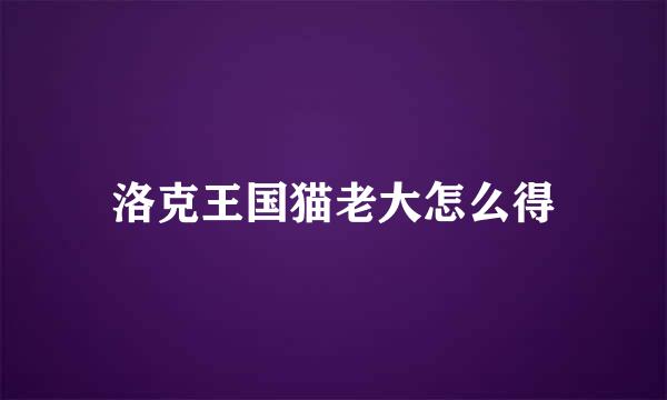 洛克王国猫老大怎么得