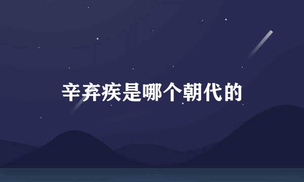 辛弃疾是哪个朝代的