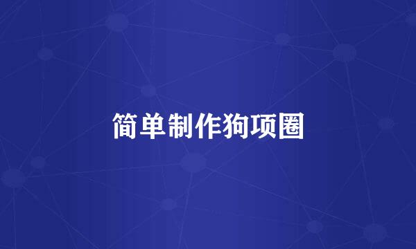 简单制作狗项圈