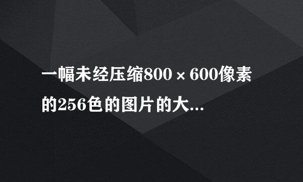 一幅未经压缩800×600像素的256色的图片的大小约为多少