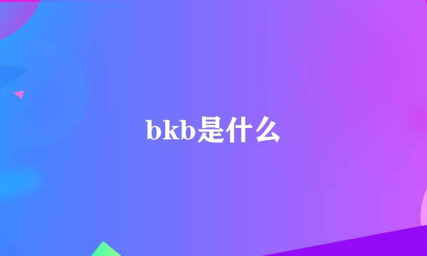 bkb是什么
