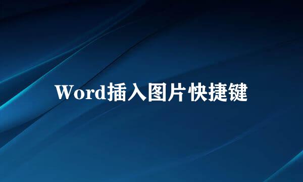 Word插入图片快捷键