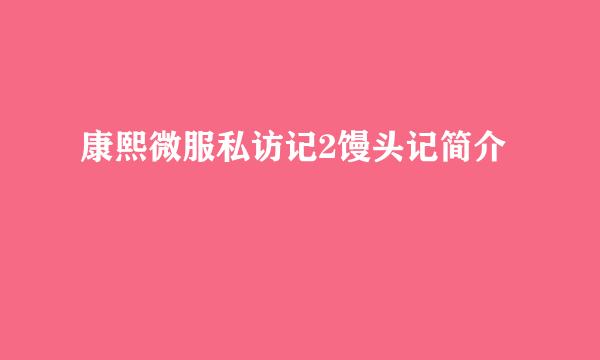 康熙微服私访记2馒头记简介