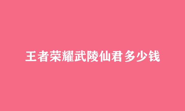王者荣耀武陵仙君多少钱