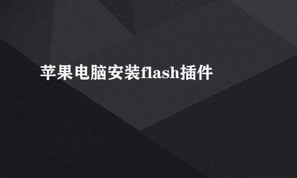 苹果电脑安装flash插件