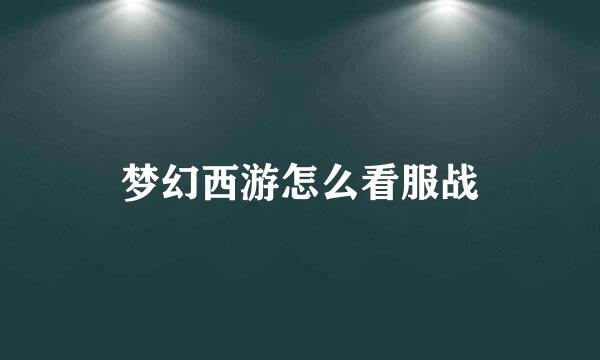 梦幻西游怎么看服战