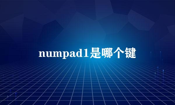 numpad1是哪个键