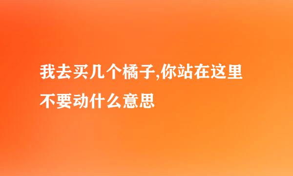 我去买几个橘子,你站在这里不要动什么意思