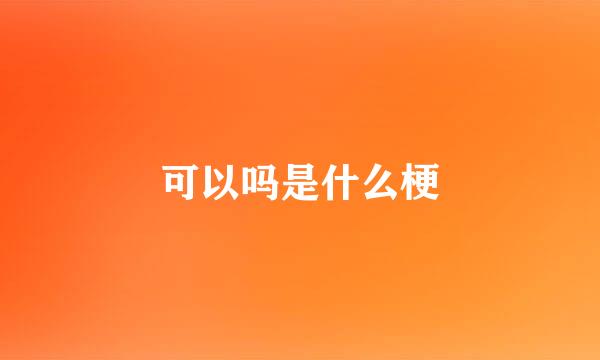 可以吗是什么梗