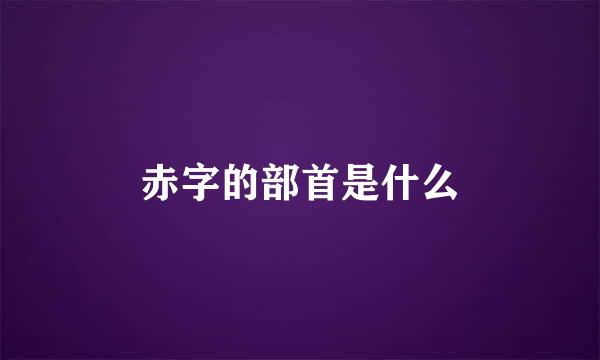 赤字的部首是什么