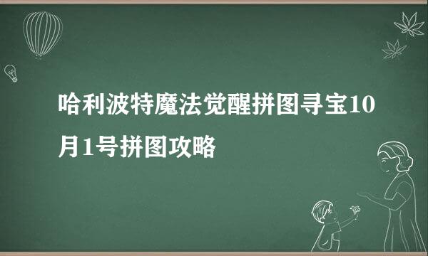 哈利波特魔法觉醒拼图寻宝10月1号拼图攻略