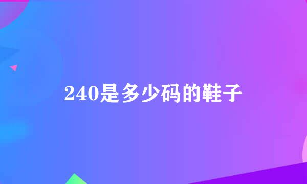 240是多少码的鞋子