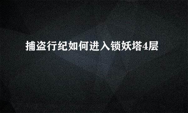 捕盗行纪如何进入锁妖塔4层