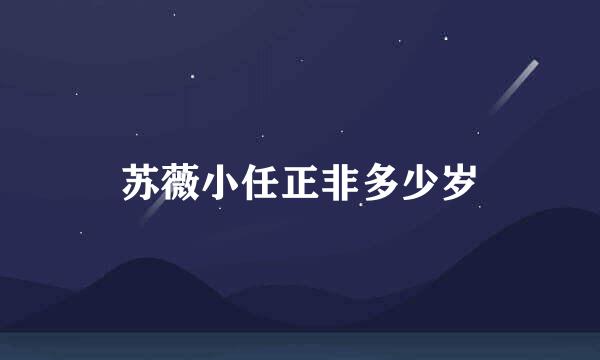 苏薇小任正非多少岁