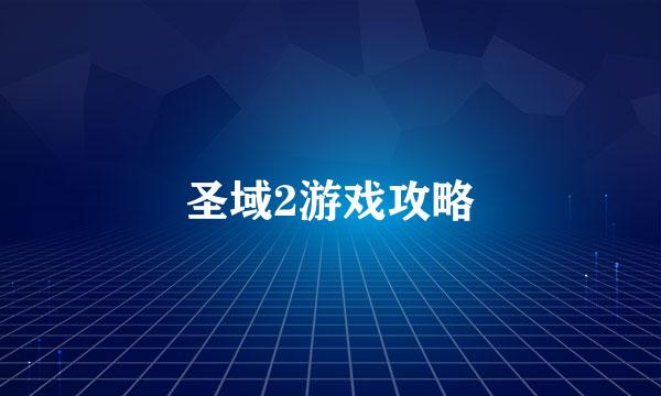圣域2游戏攻略