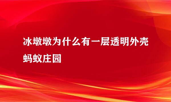 冰墩墩为什么有一层透明外壳蚂蚁庄园