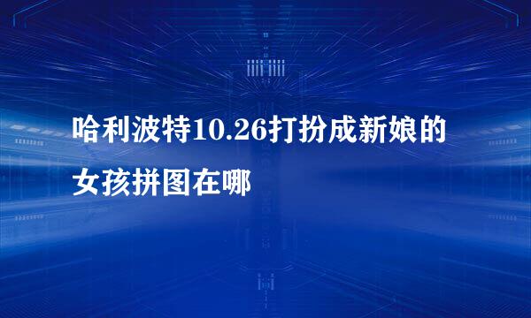 哈利波特10.26打扮成新娘的女孩拼图在哪