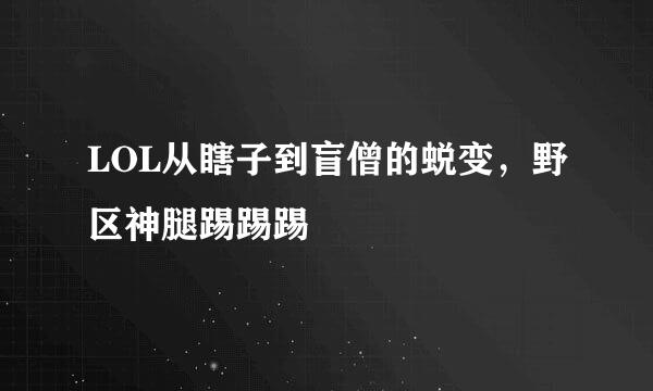 LOL从瞎子到盲僧的蜕变，野区神腿踢踢踢