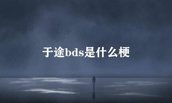 于途bds是什么梗