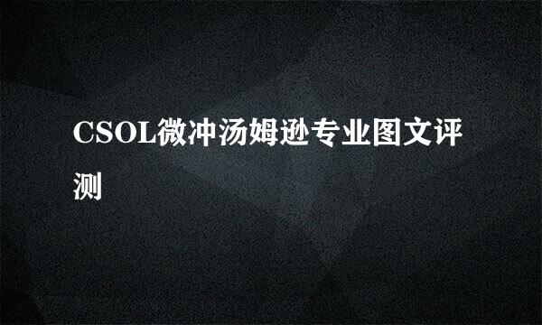 CSOL微冲汤姆逊专业图文评测