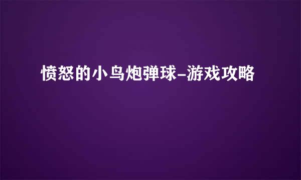 愤怒的小鸟炮弹球-游戏攻略