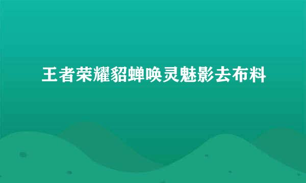 王者荣耀貂蝉唤灵魅影去布料