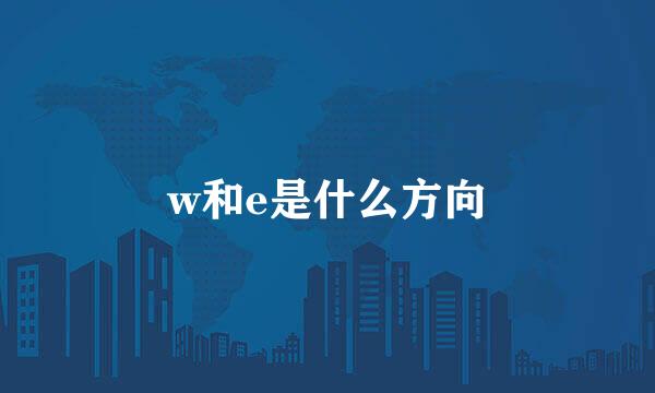 w和e是什么方向