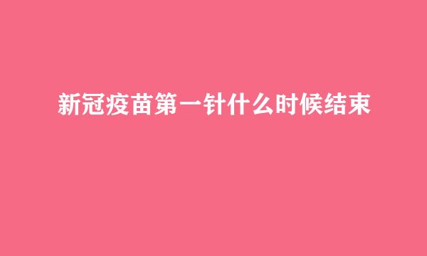 新冠疫苗第一针什么时候结束