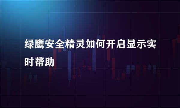 绿鹰安全精灵如何开启显示实时帮助
