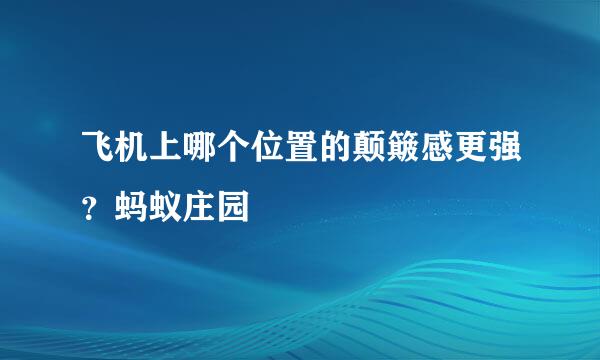 飞机上哪个位置的颠簸感更强？蚂蚁庄园