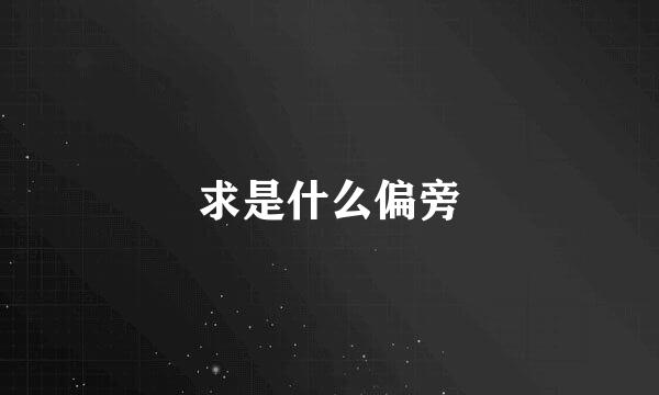 求是什么偏旁