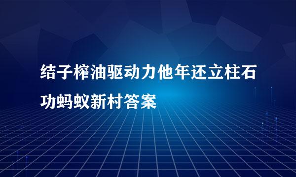 结子榨油驱动力他年还立柱石功蚂蚁新村答案