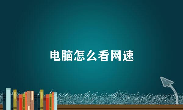 电脑怎么看网速