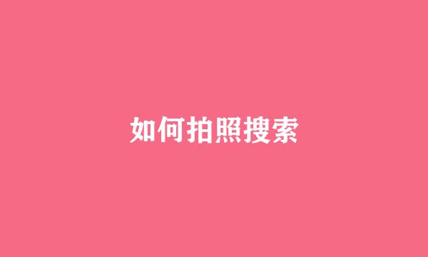 如何拍照搜索