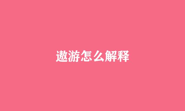 遨游怎么解释