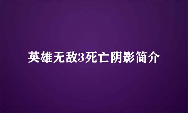英雄无敌3死亡阴影简介