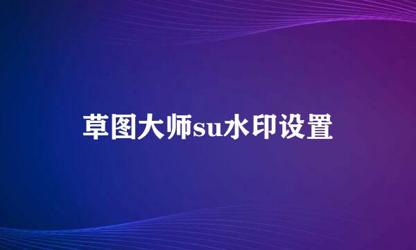 草图大师su水印设置