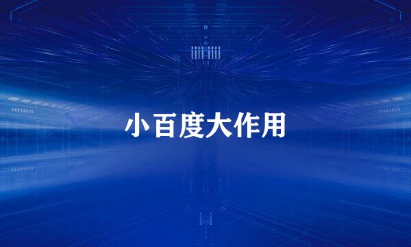 小百度大作用