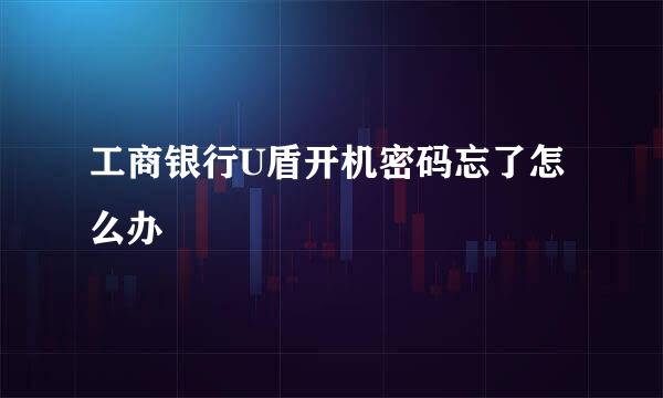 工商银行U盾开机密码忘了怎么办