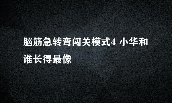 脑筋急转弯闯关模式4 小华和谁长得最像