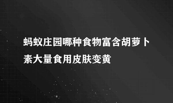 蚂蚁庄园哪种食物富含胡萝卜素大量食用皮肤变黄