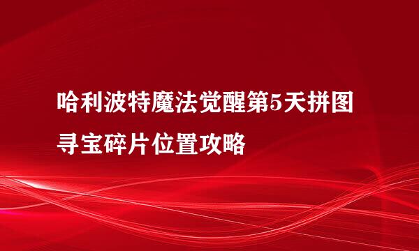 哈利波特魔法觉醒第5天拼图寻宝碎片位置攻略