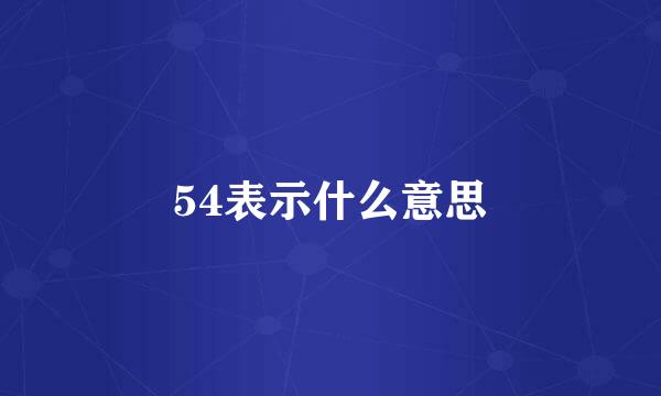 54表示什么意思