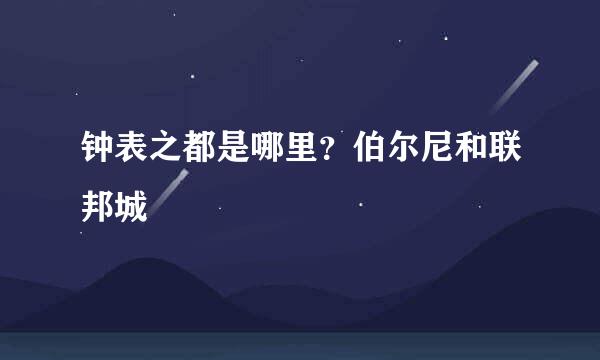 钟表之都是哪里？伯尔尼和联邦城