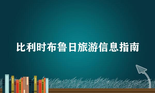 比利时布鲁日旅游信息指南